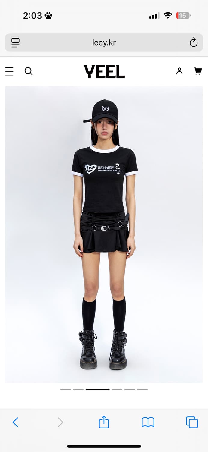 Yeel LOGO GRAPHICS RINGER T-SHIRT BLACK 상품이미지1