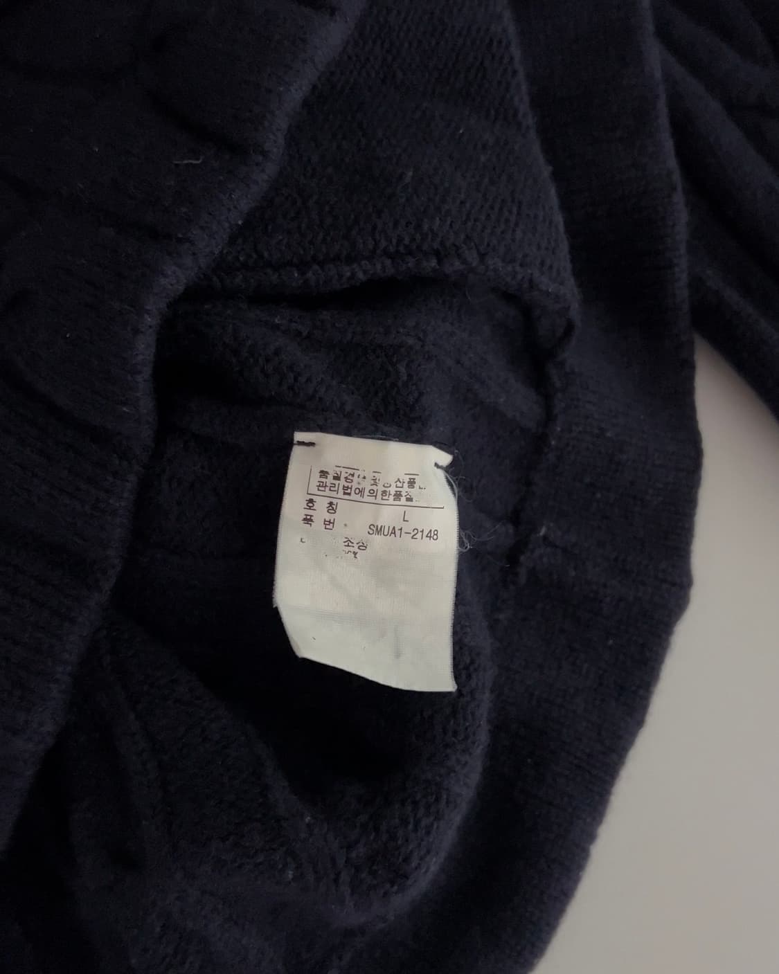 폴로 랄프로렌 램스울 숄카라 꽈배기 가디건 L 상품이미지3