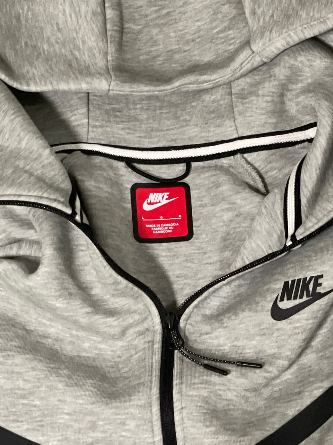 나이키 테크 플리스 풀 집 후드 다크 그레이 헤더 상품이미지2