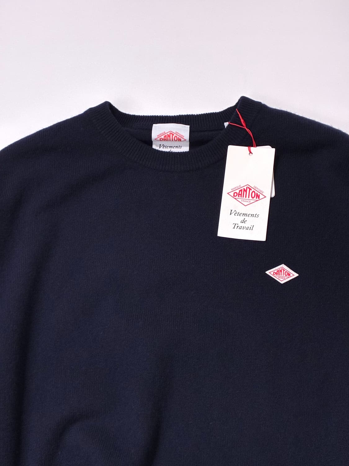 DANTON 단톤 램스울 라운드넥 크루넥 니트 다크 네이비 44사이즈 상품이미지2
