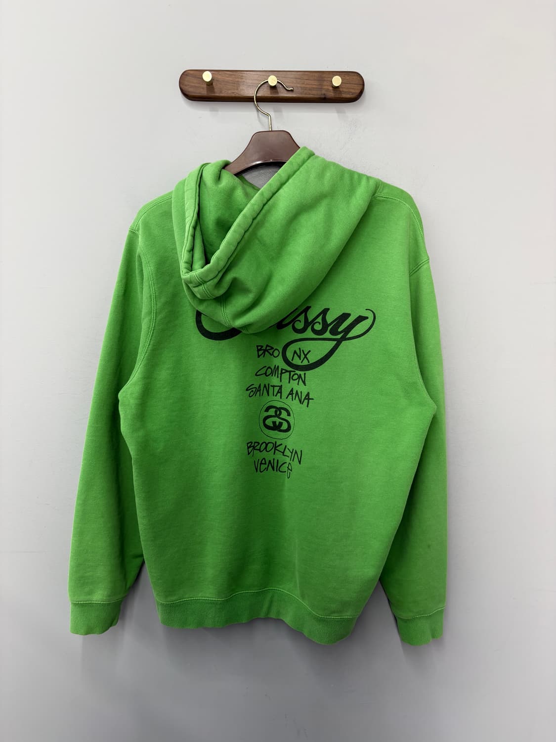 스투시 월드투어 그린 후드티 A3827 상품이미지5