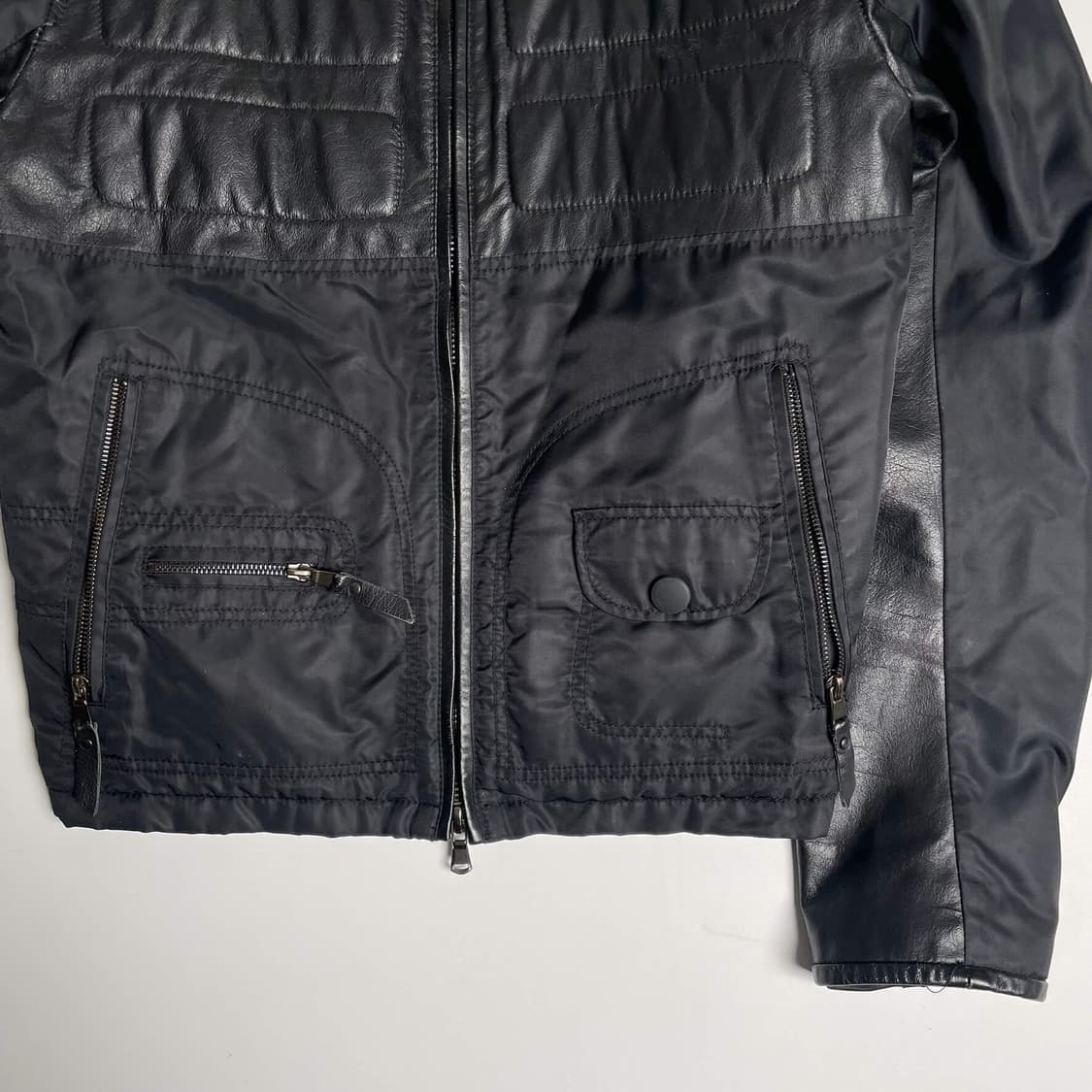 Emporio armani 레더 블럭 자켓 상품이미지5