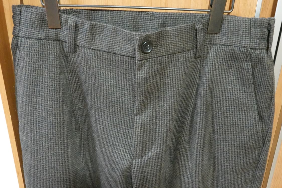 유니클로 턱와이트팬츠 치도리 다크브라운  상품이미지5