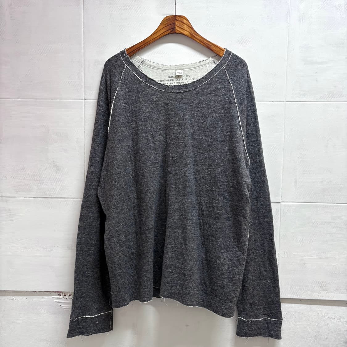 Diesel 디젤 컷오프 루즈 긴팔티셔츠 롱슬리브 (XL) 상품이미지1