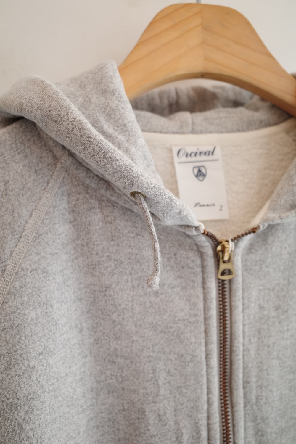 Orcival 오르치발 멜란지 코튼 투웨이집업 후디 상품이미지5