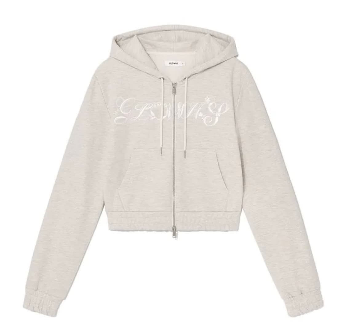 [M] 글로니 보니 크롭 후드집업 오트밀 상품이미지1