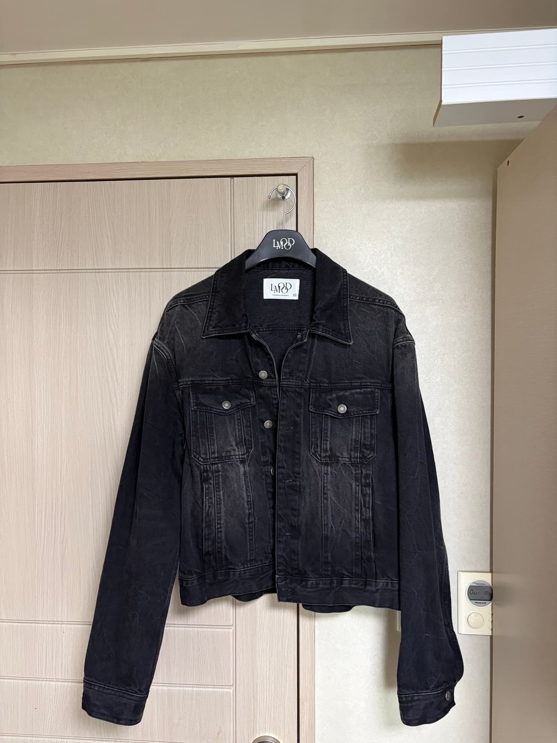 엘무드 모노 데님 트러커 크랙블랙(48) 상품이미지7