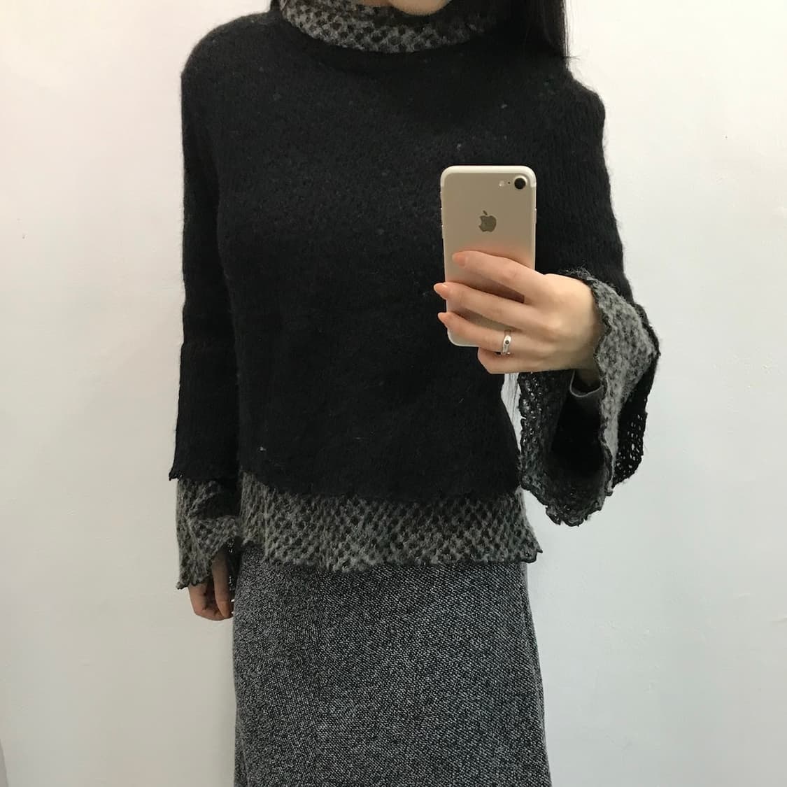 레이어드 폴라 니트 상품이미지1