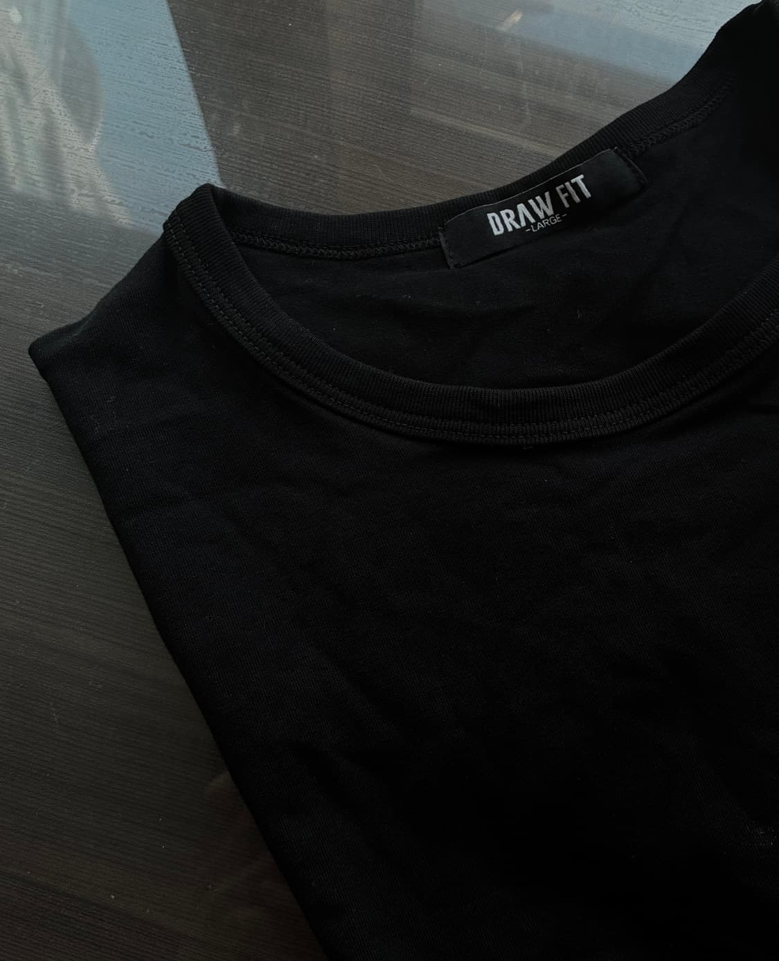 (L) 드로우핏 만재 콜라보 러스티 머슬핏 티셔츠 BLACK 반팔 상품이미지10