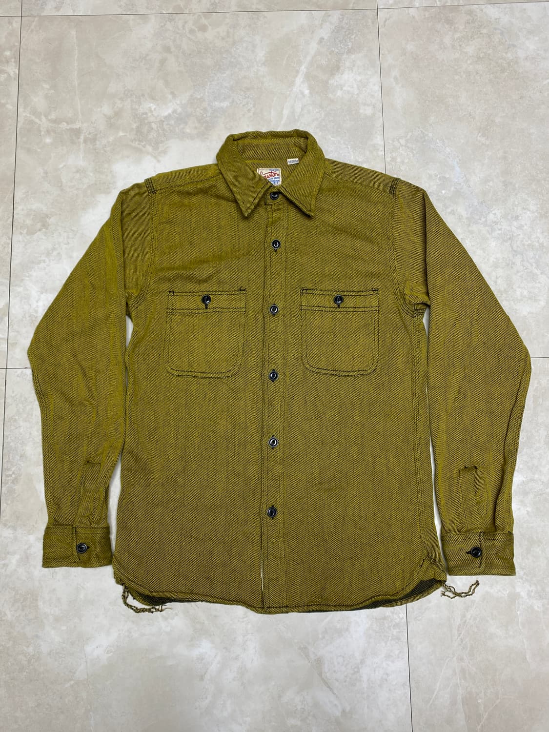 휴스턴 솔리드 비에라 워크셔츠 머스타드 M 상품이미지2