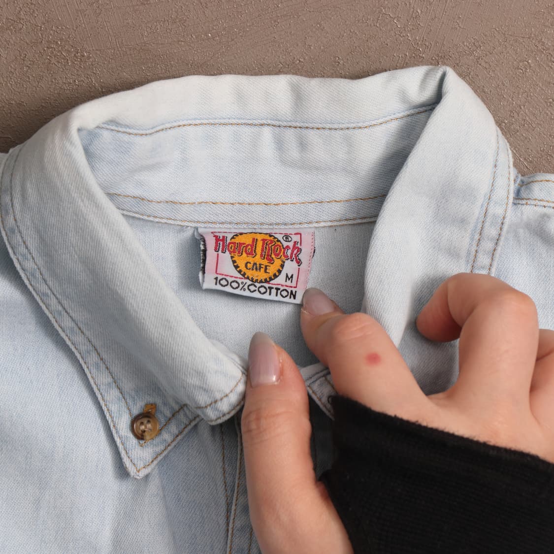 90's 하드락카페 빅로고 데님셔츠 A1546 상품이미지3