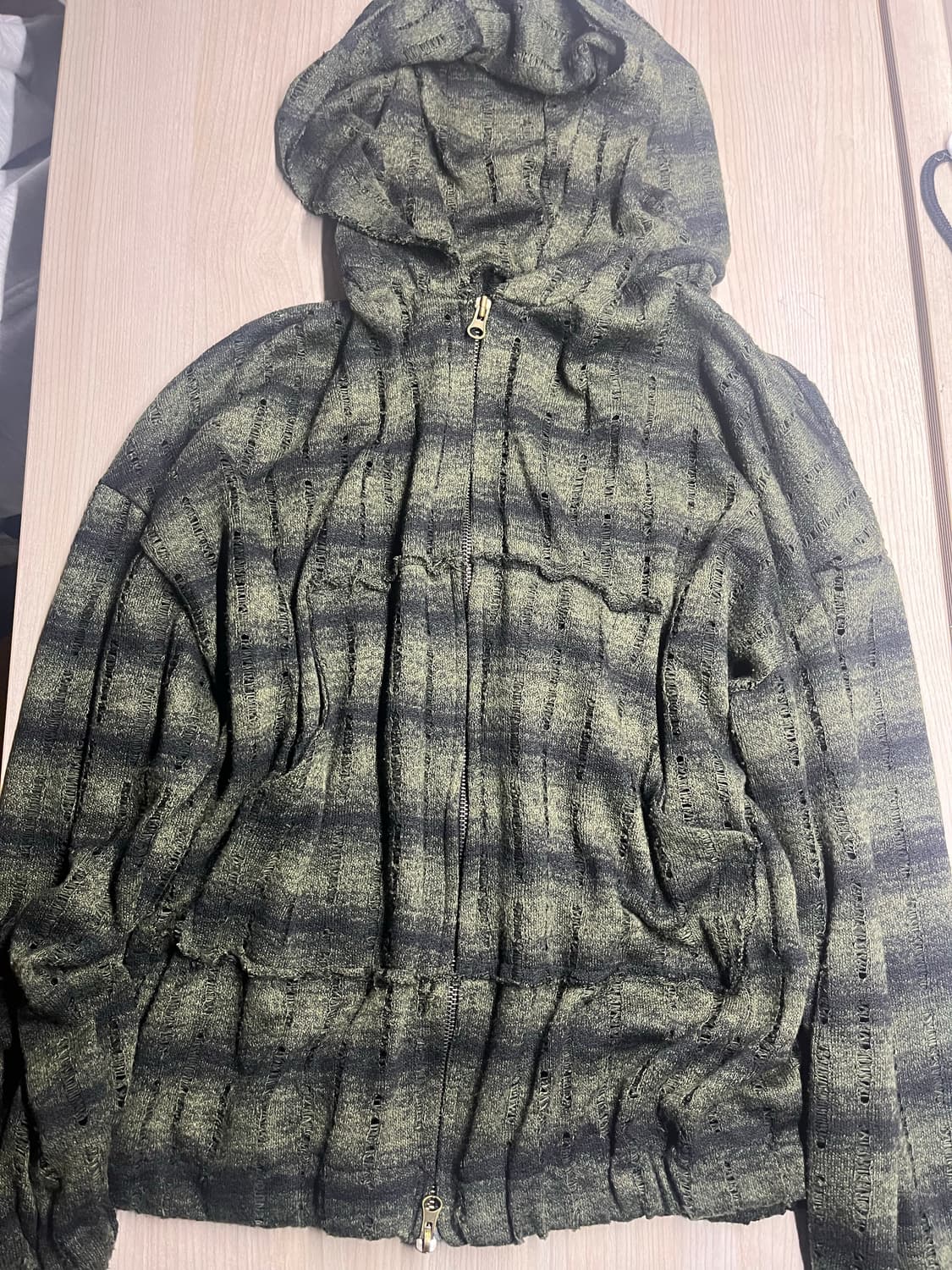 grunge neat two-way hoodie 상품이미지4