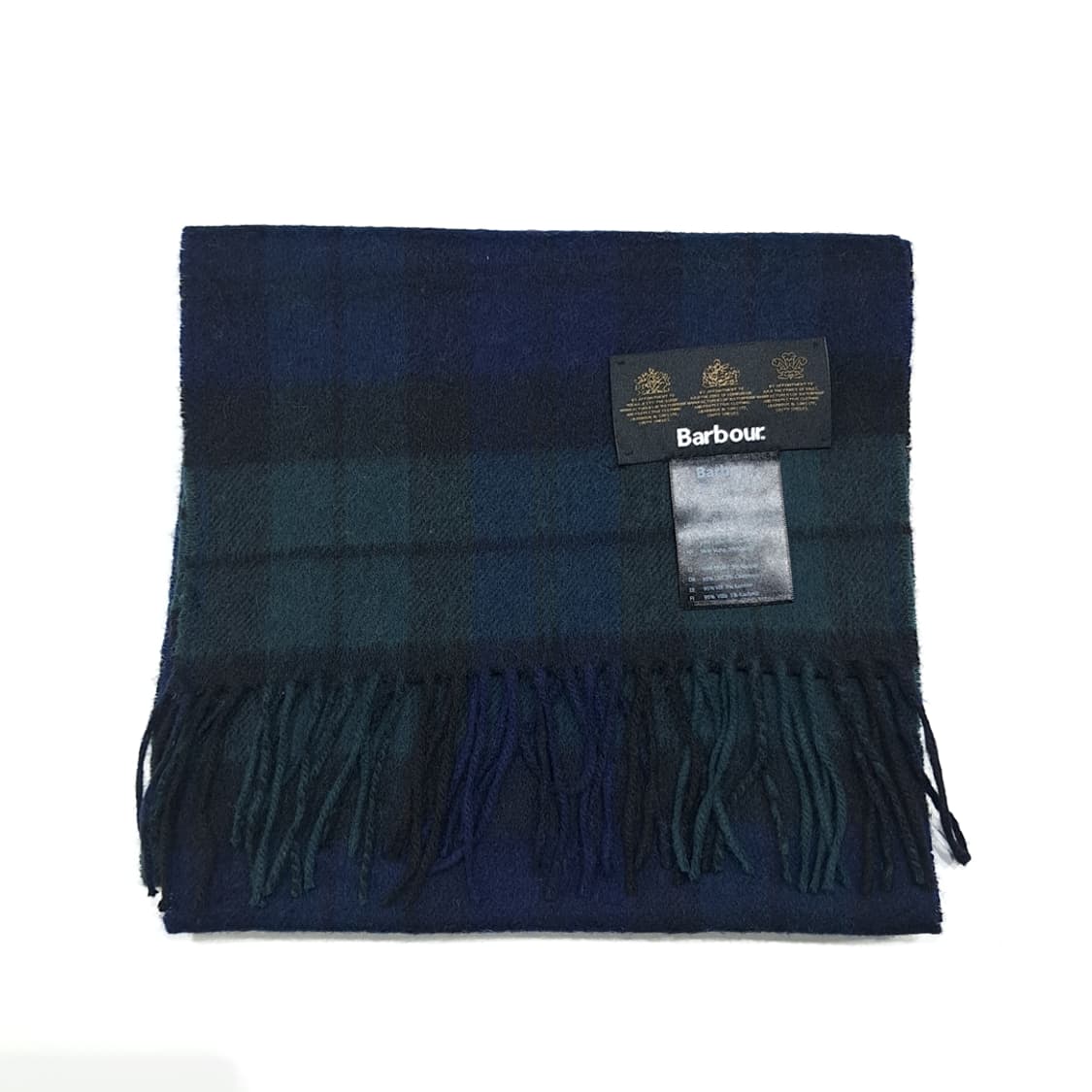 MX543 바버 램스울캐시미어 블랙워치 네이비 머플러 목도리 상품이미지6