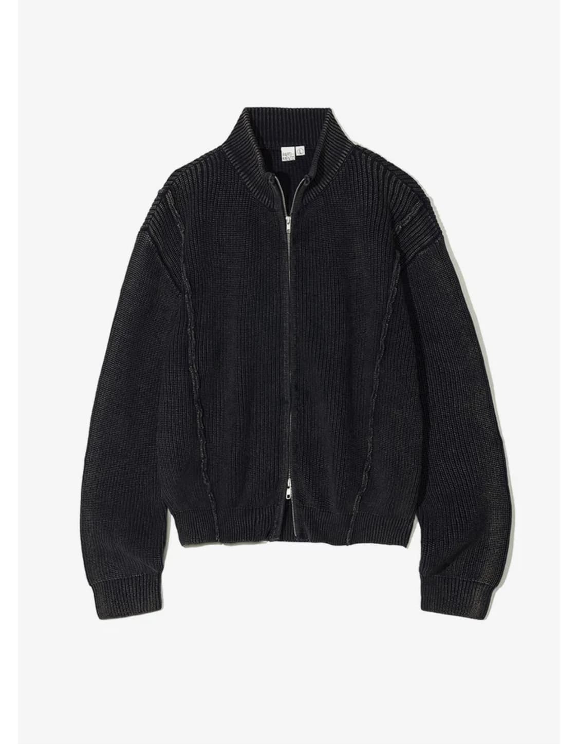 (L)파르티멘토 빈티지 워시드 니트집업자켓 다크네이비 상품이미지1