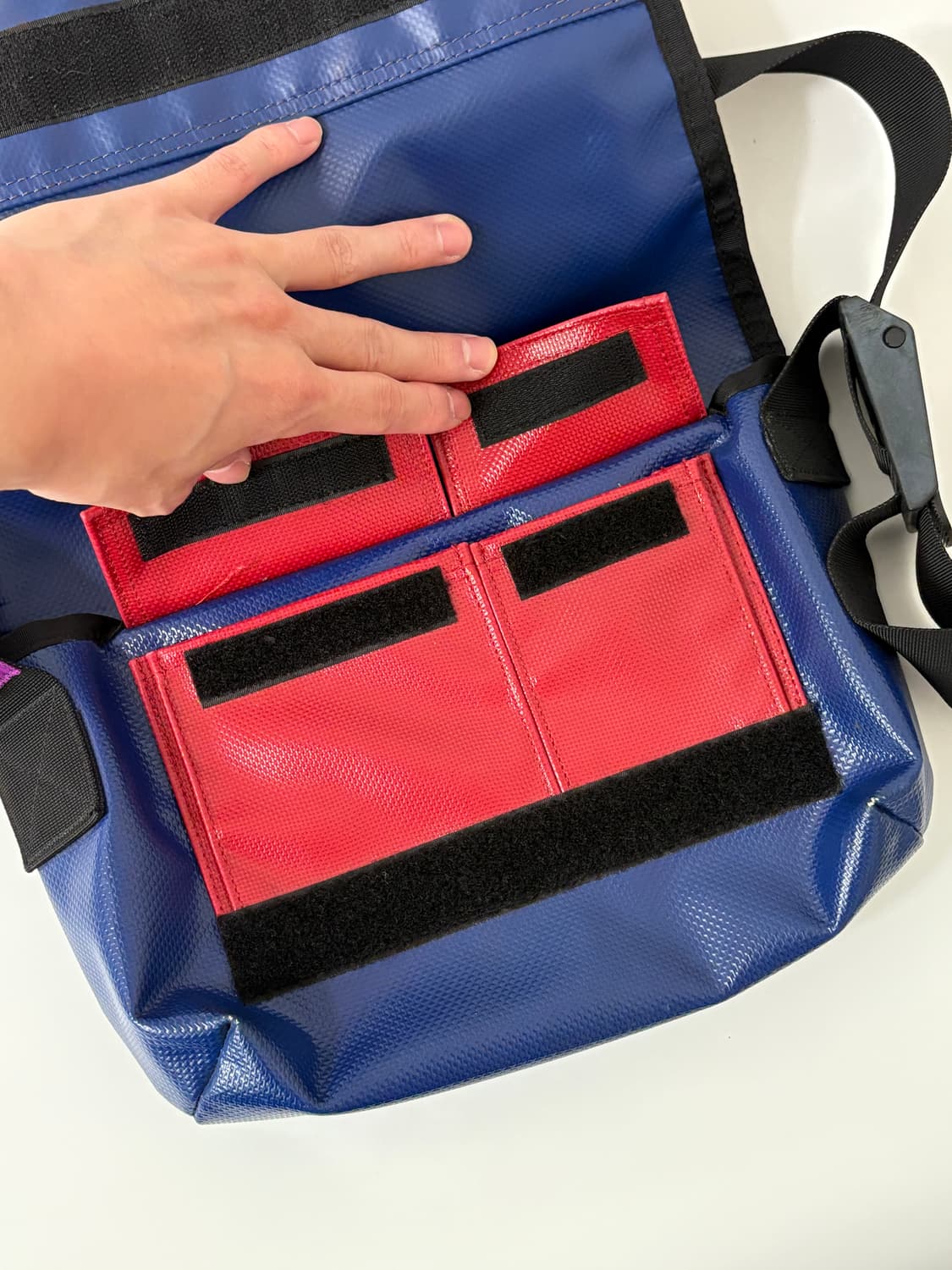 tarpaulin shoulder bag (blue) 상품이미지7