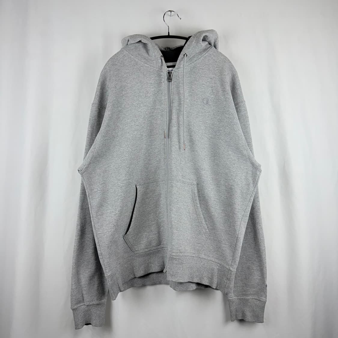 (2XL) 챔피온 자수로고 후드집업 그레이 상품이미지2