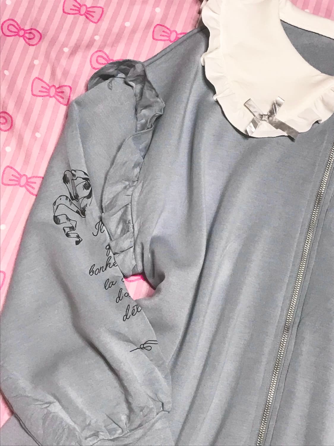 노에미 시나모롤 콜라보 페일블루 집업  상품이미지3