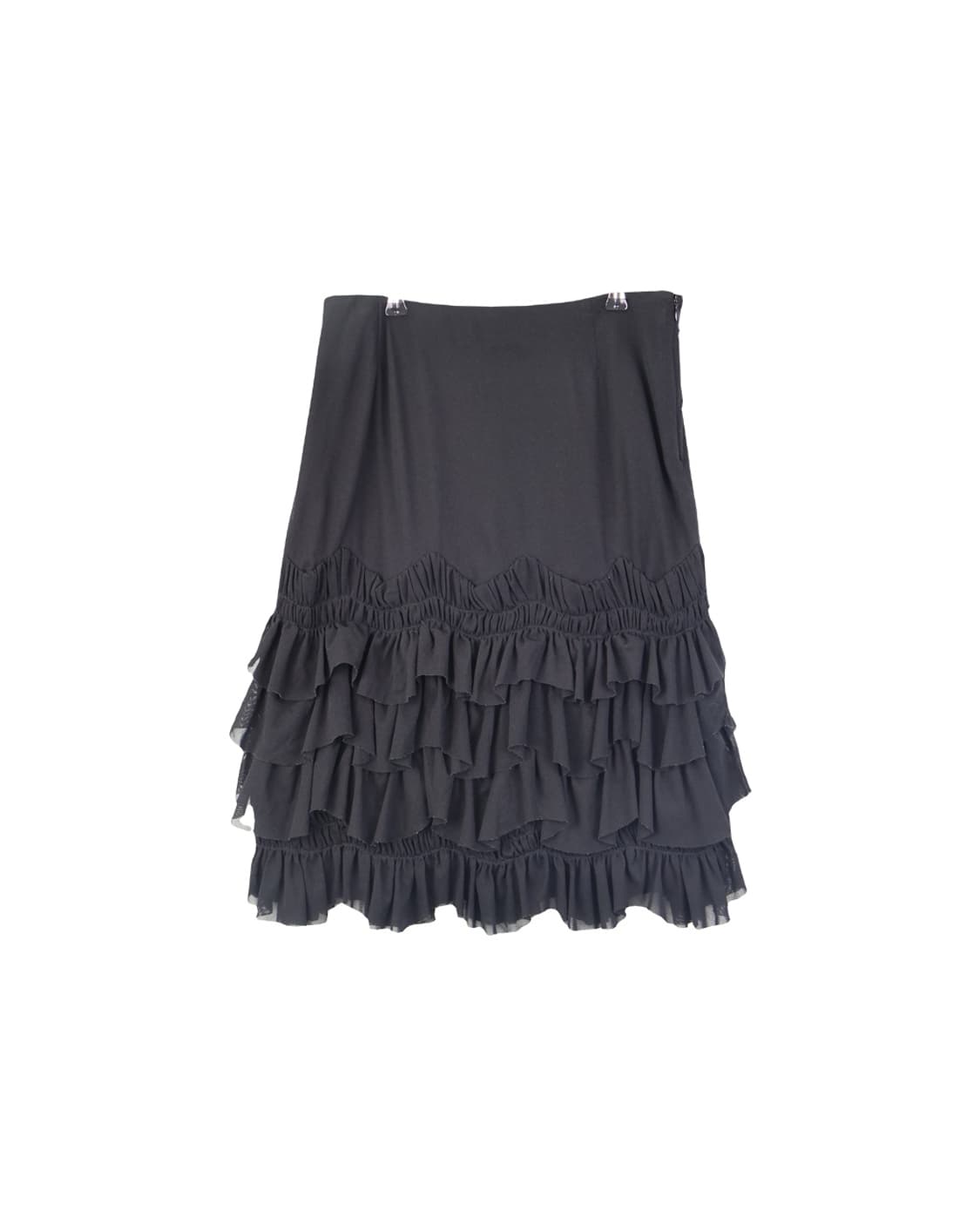 Jpn Black Frill Midi Skirts 상품이미지4