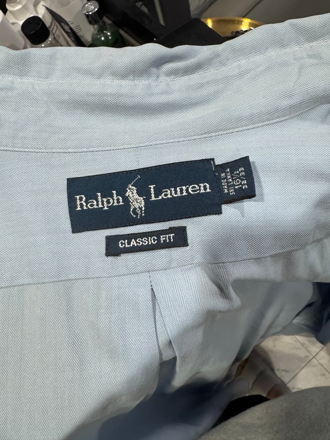 폴로 랄프로렌 오버핏 하늘색 셔츠 상품이미지2