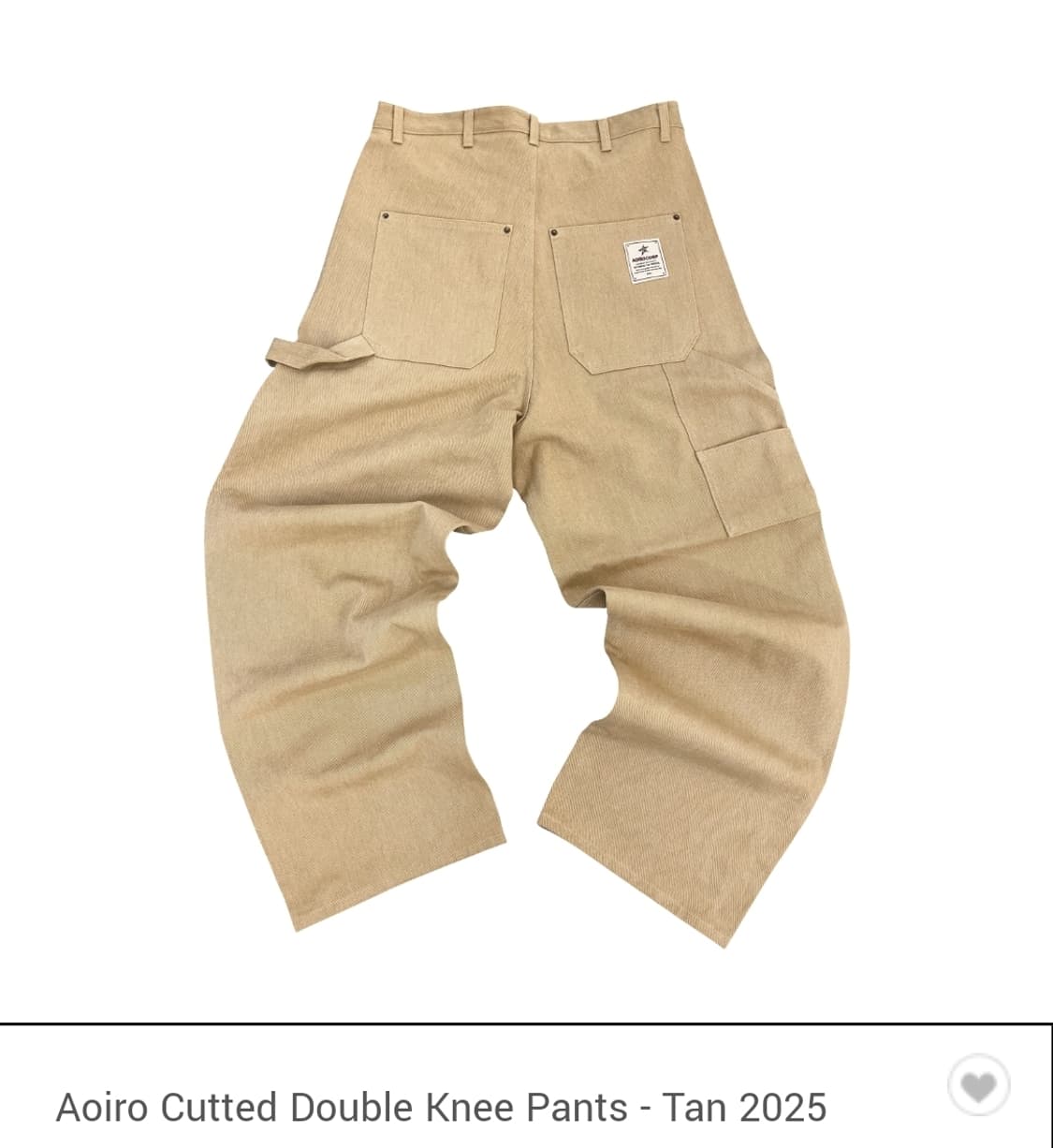 [3 Size 판매] 아오이로 커티드 더블니 팬츠 - Tan 2025 상품이미지2