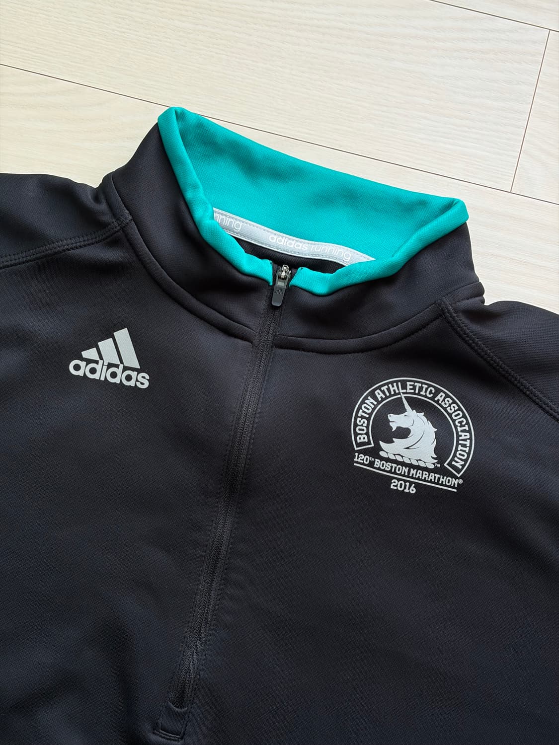2016 보스톤 마라톤 오피셜 굿즈 아디다스 러닝 하프집업 M (100) 상품이미지3