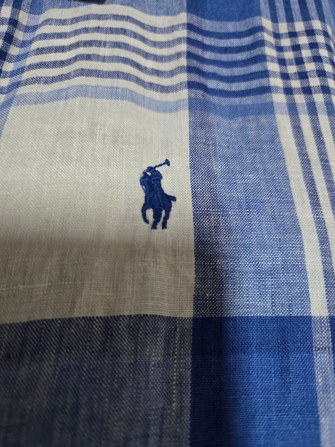 폴로 랄프로렌 여성 신형 큐알인증 정품 블루체크 린넨셔츠 상품이미지5