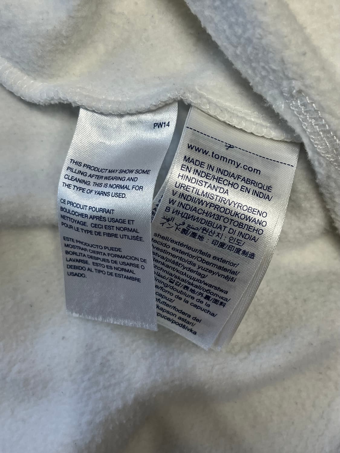 타미힐피거 화이트 후드집업 XXL 상품이미지4