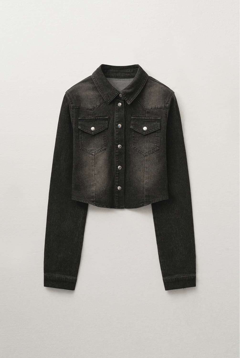 헬레네파리스 워시드 크롭 데님 셔켓 셔츠자켓 상품이미지1