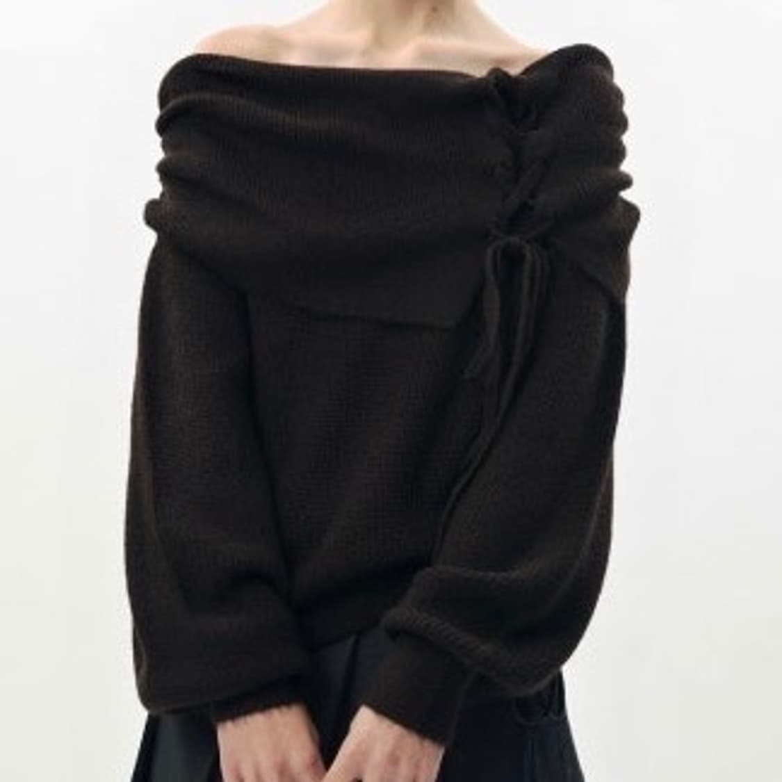 KAREN CORSET KNIT deep brown 상품이미지1