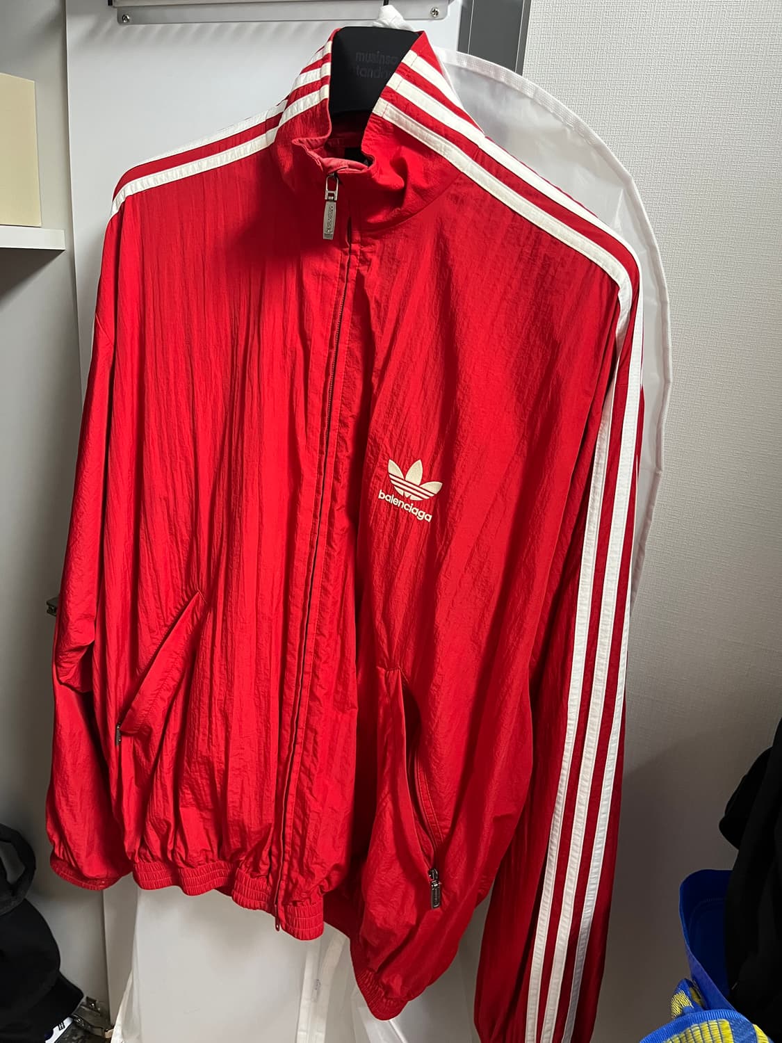 발렌시아가 아디다스 포플린 트랙자켓 레드, 1사이즈 상품이미지2