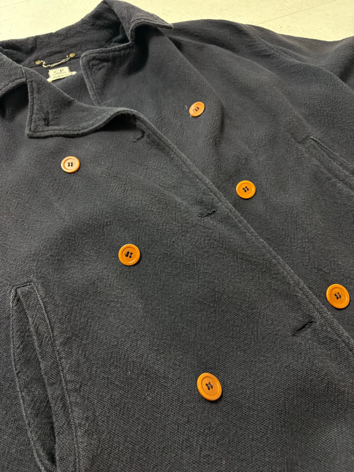 90s CP Company 더블 브레스티드 피코트 네이비 상품이미지3