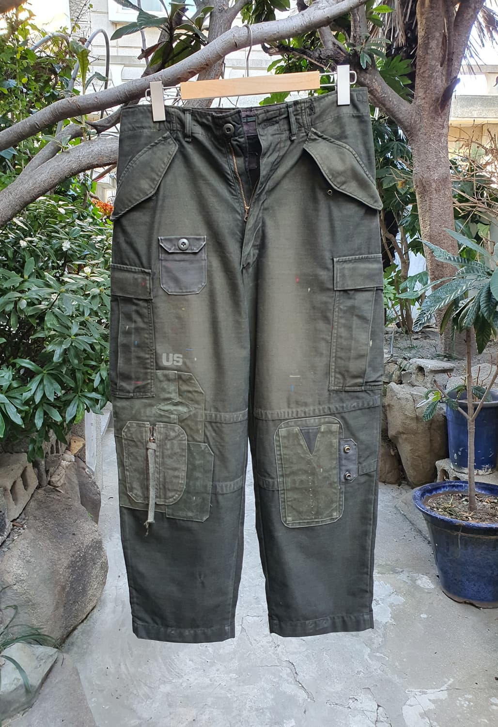 m65팬츠 빈티지 커스텀[업그레이드 버전/ 하드워싱/ 사이드지퍼] 상품이미지1