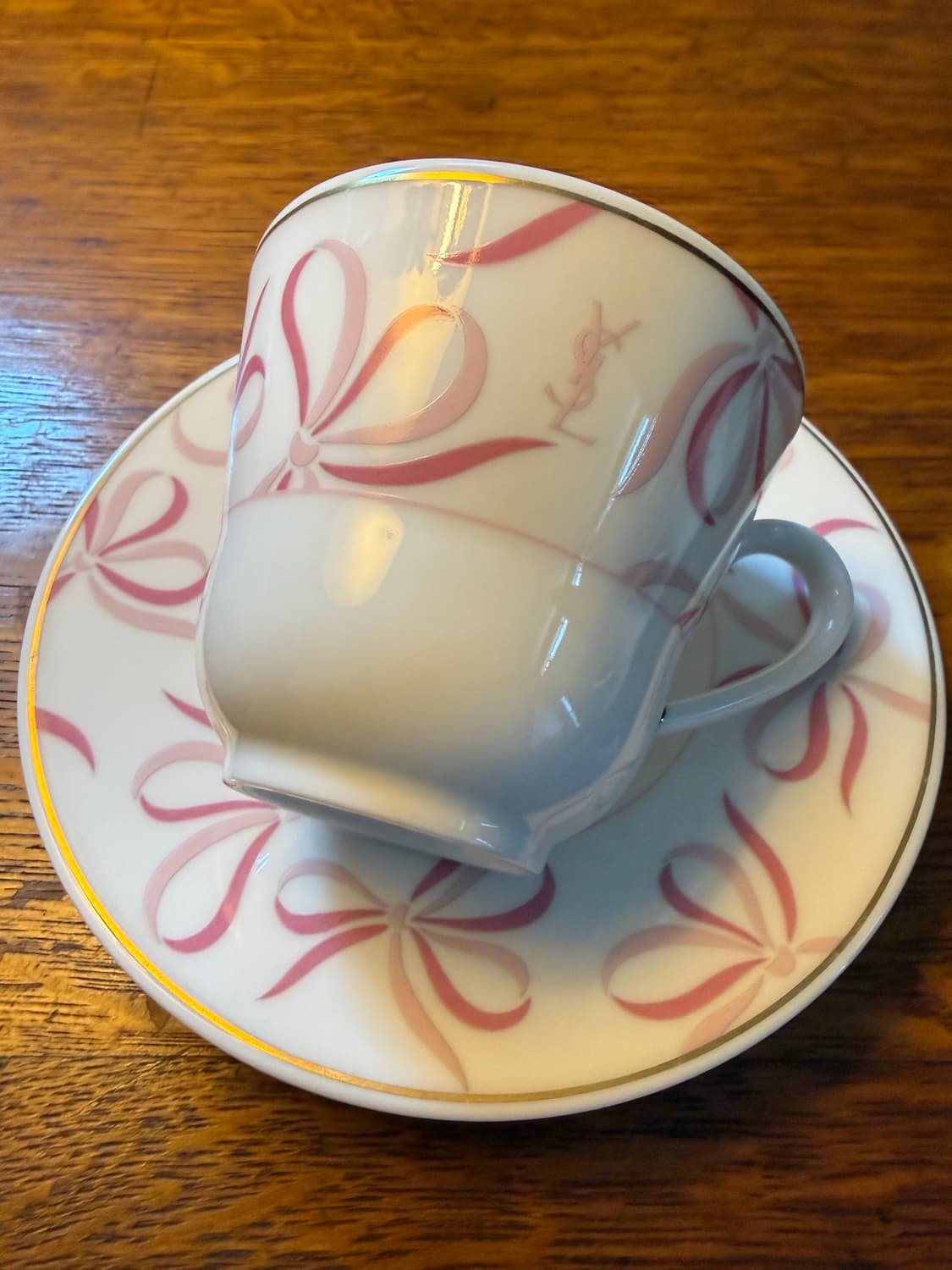 YSL 핑크 리본 찻잔세트 입생로랑 빈티지 (단종) 상품이미지5