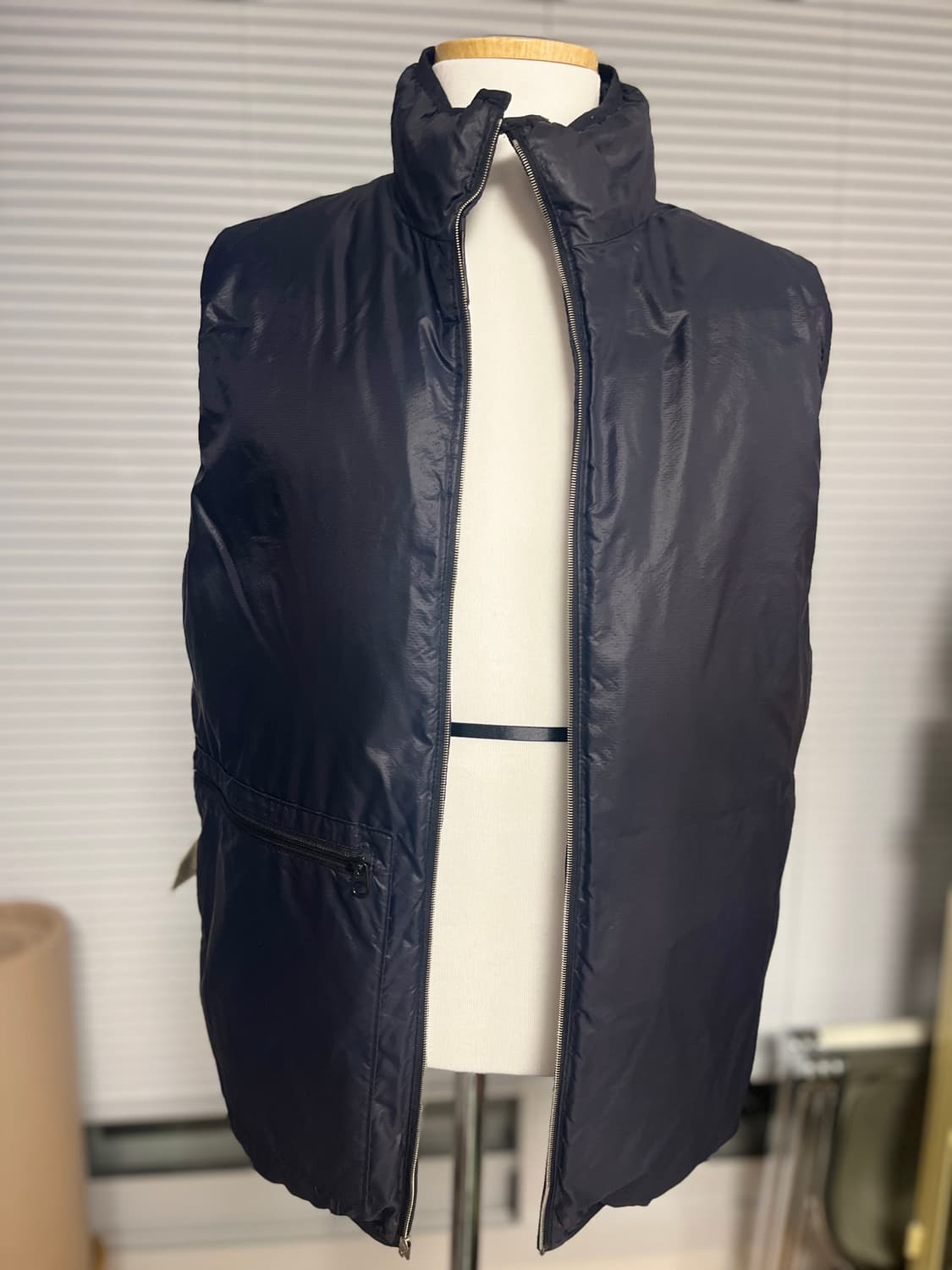 VISVIM 올드비즈빔 올블랙 투톤 레더믹스 패딩베스트 L 상품이미지9