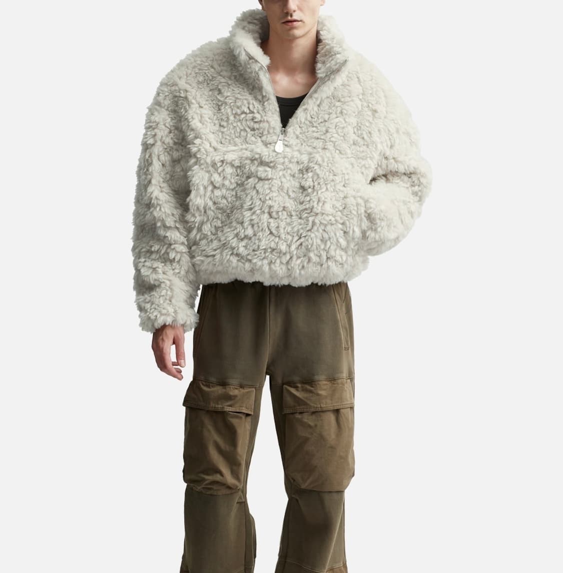 엔타이어 스튜디오 FLUFFY QUARTER ZIP (ELM) M 새상품 상품이미지4