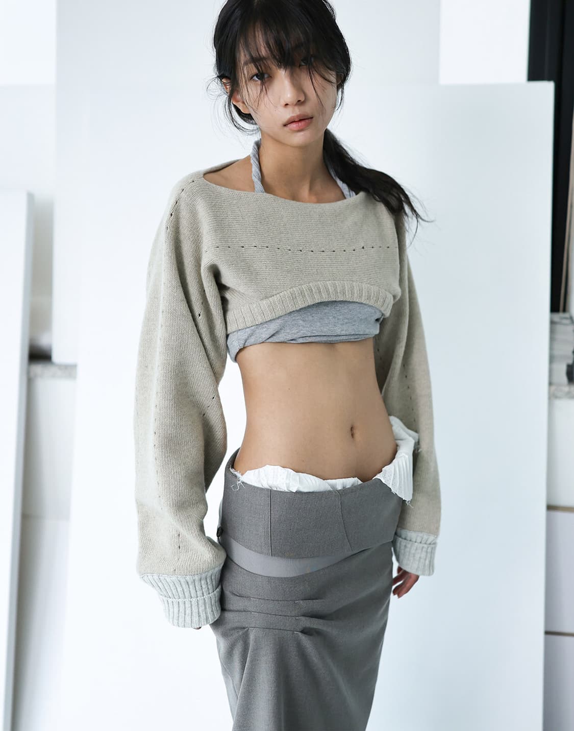 Brace pintuck skirt 상품이미지4