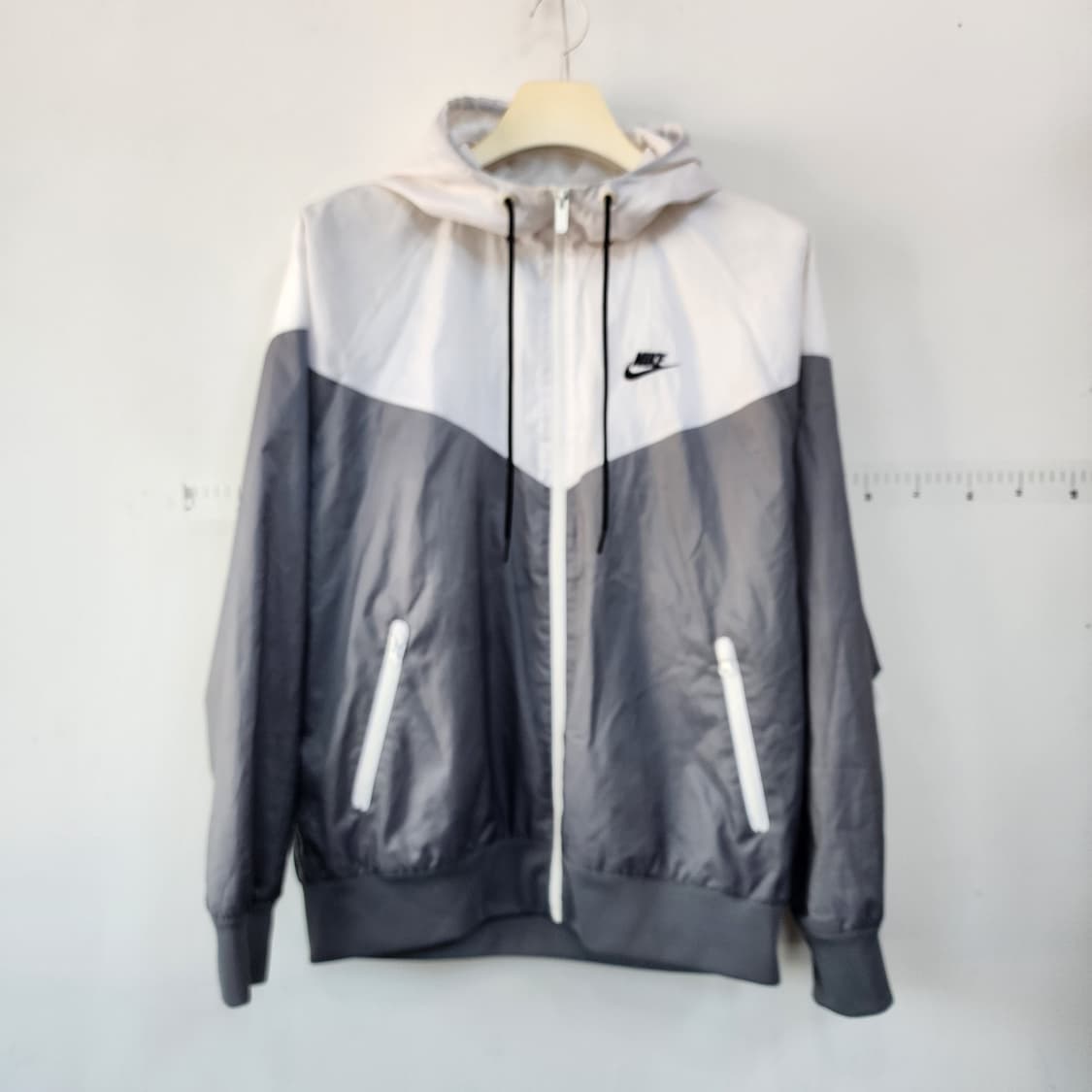 나이키 바람막이 화이트/그레이 후드집업 상품이미지1