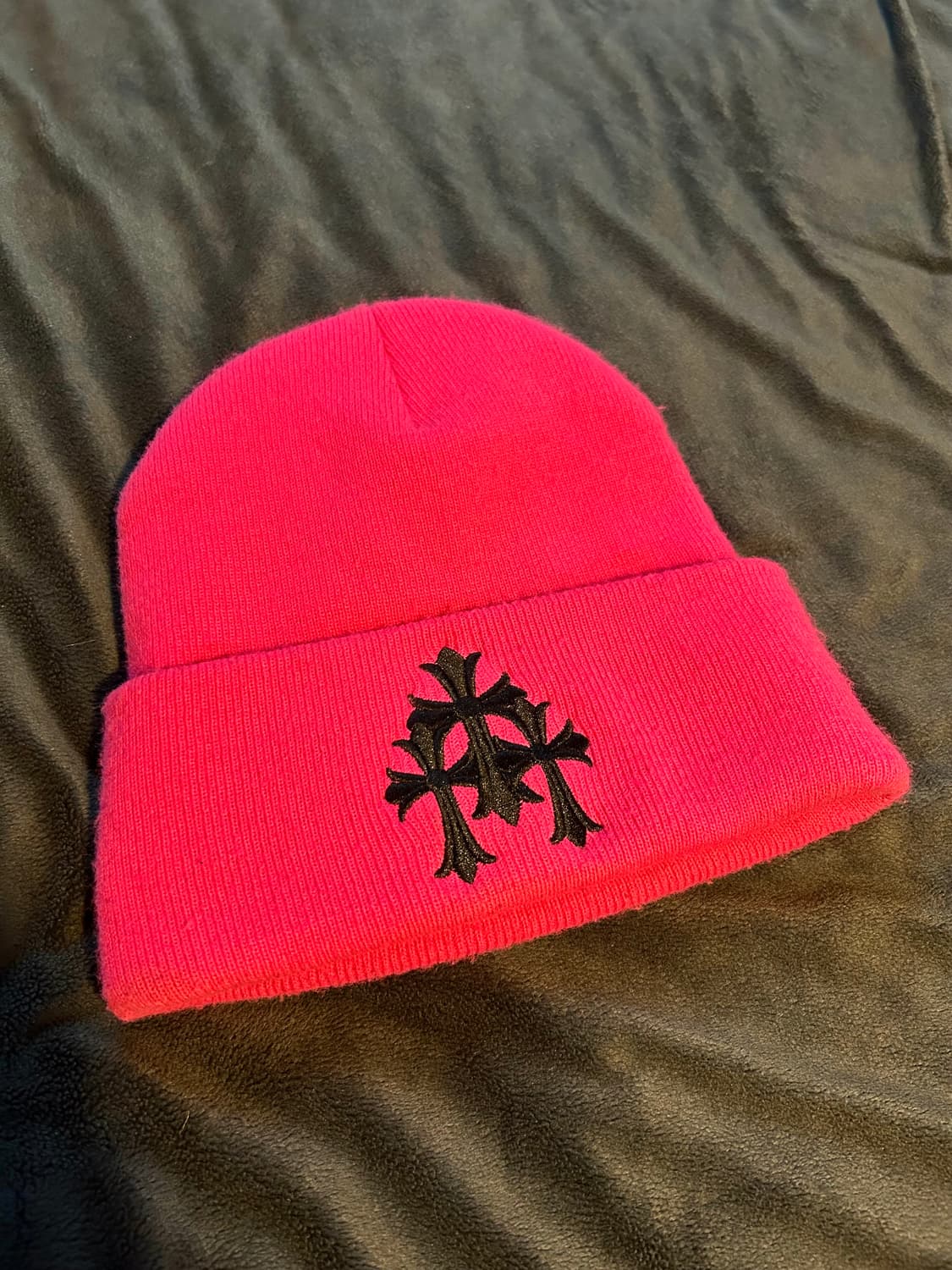 크롬하츠 트리플 크로스 비니 핑크 상품이미지1