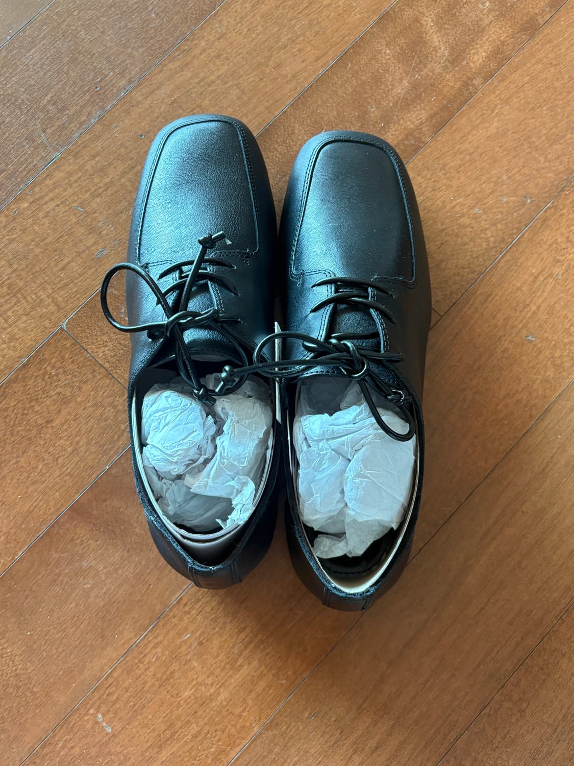 새상품) 235 자라 레이스업 플랫 레더 슈즈 상품이미지3