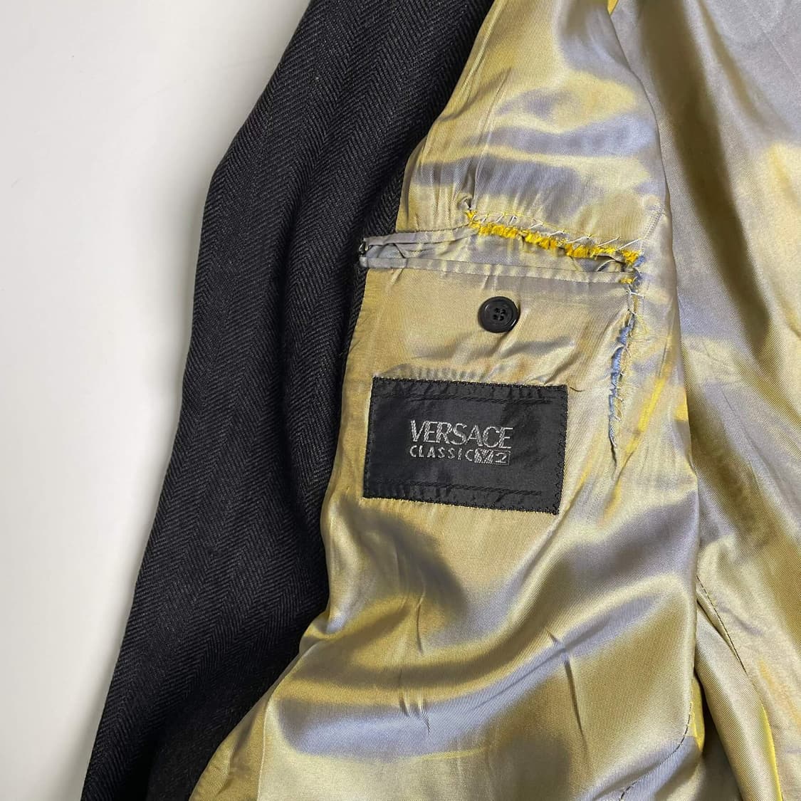 Versace 헤링본 코트 상품이미지8