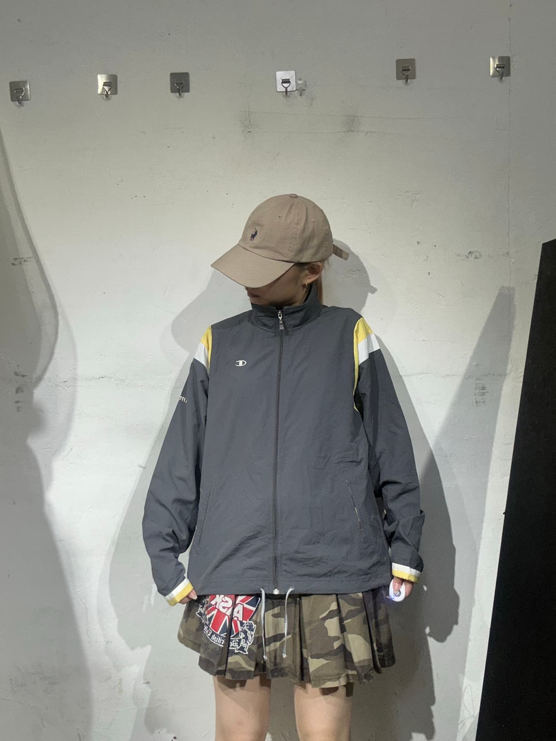 챔피온 라이트 그레이 오버핏 트랙탑 져지 L 상품이미지2