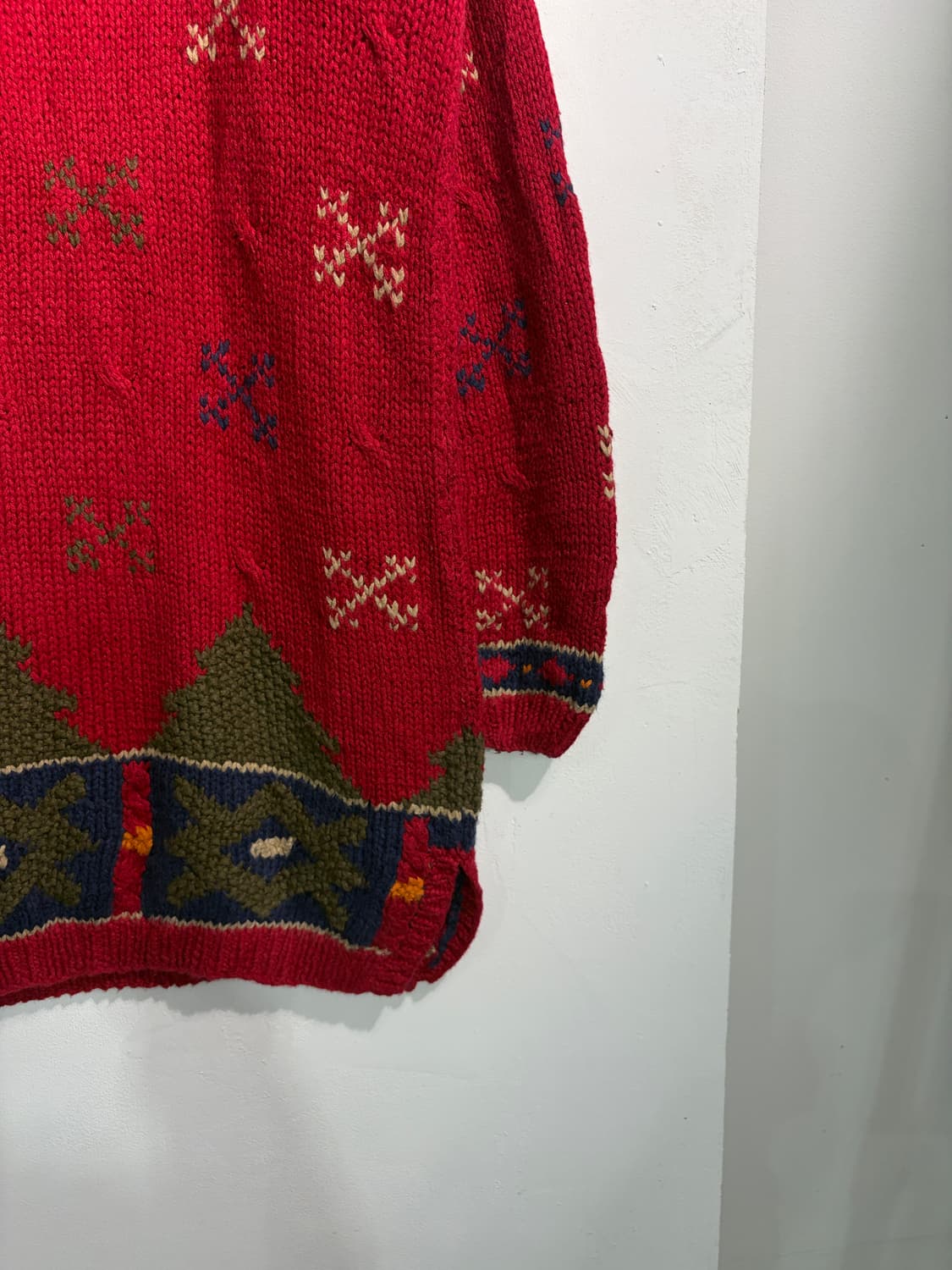 U.S.A. 크리스마스 라미&코튼 어글리니트 원피스 핸드니트  상품이미지10