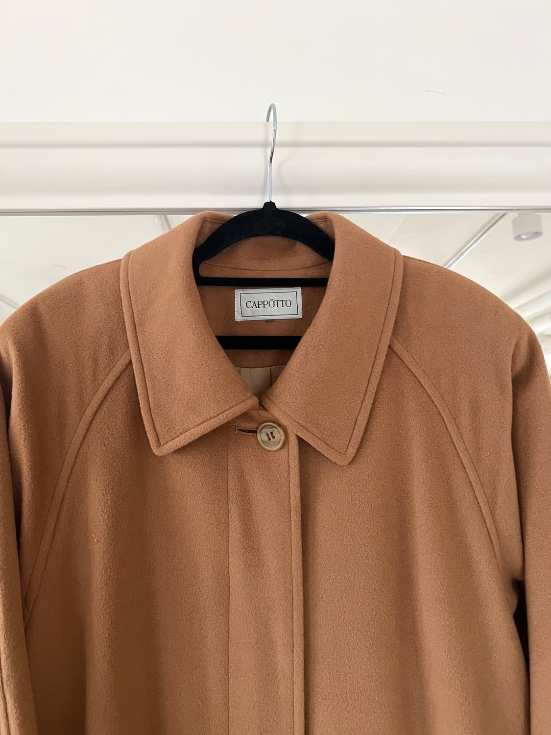 빈티지 캐시미어 100% 카멜 롱 코트 상품이미지5