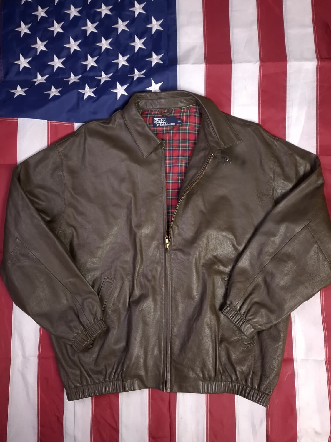 특A 오리지날 90's 랄프로렌폴로 램스킨 레더 자켓 상품이미지2