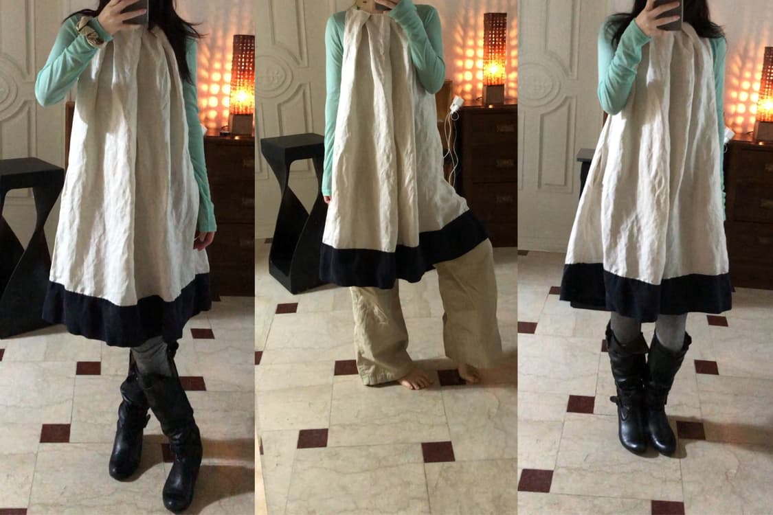 [직수입] 빈티지 리넨 슬리브리스 드레스 상품이미지2