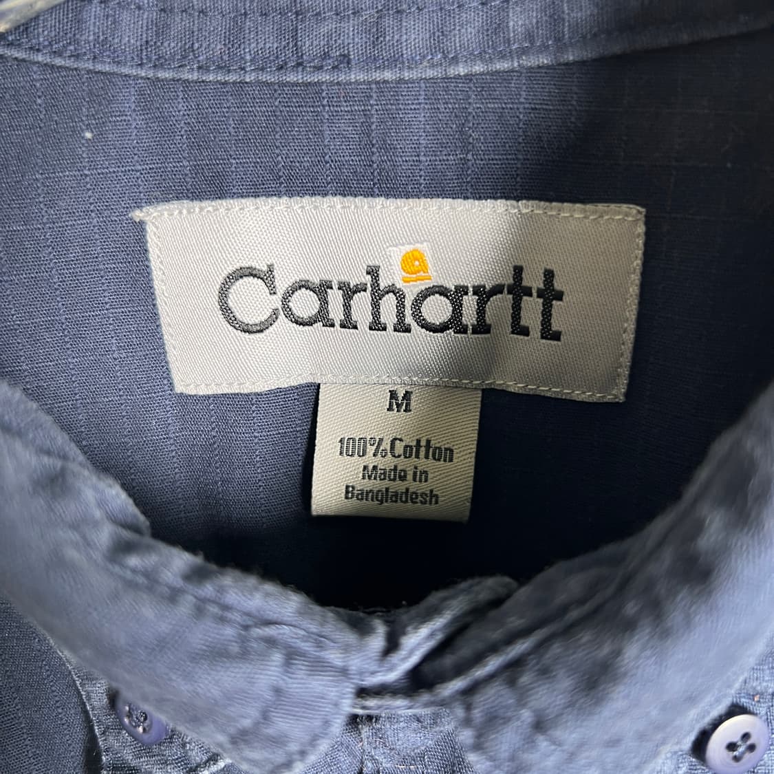 Carhartt 칼하트 네이비 크롭 반팔 워크 셔츠 M 상품이미지3