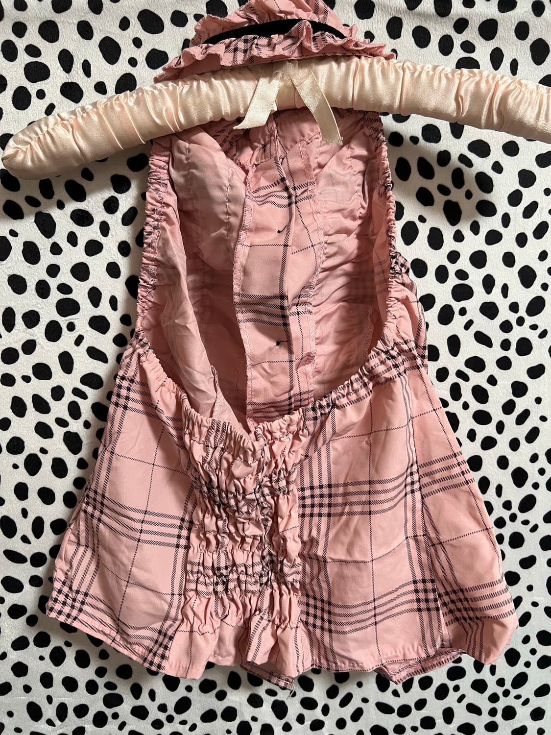 갸루 홀터넥 민소매 프릴 셔츠 탑 히나모리아무깔  상품이미지2