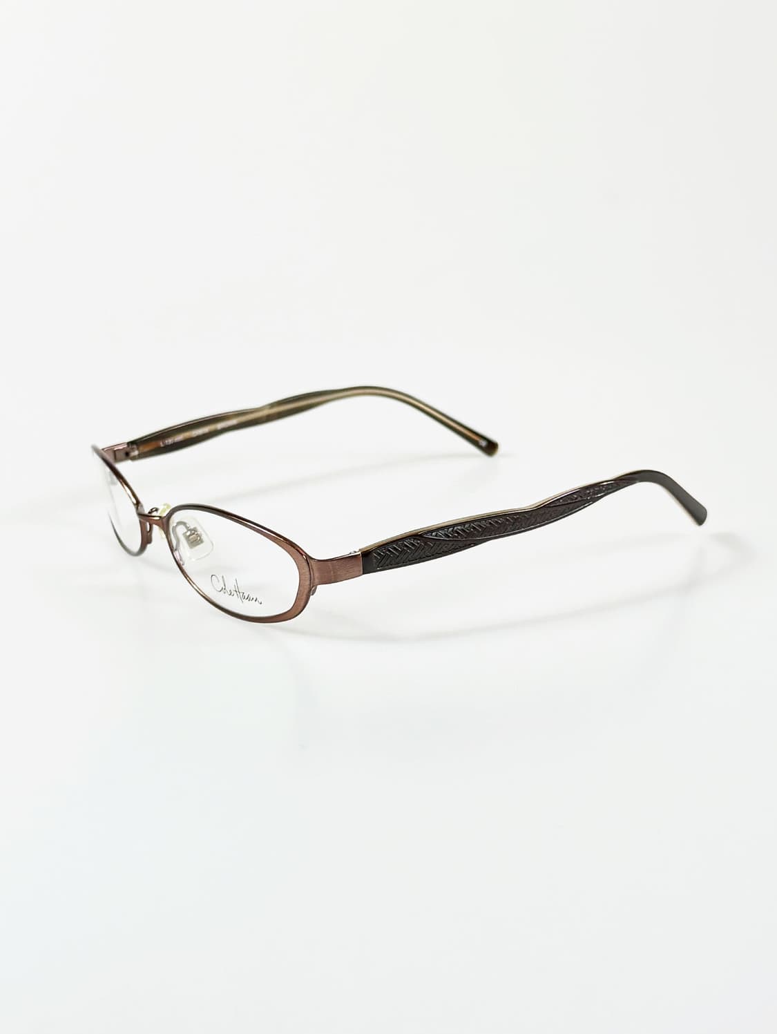 Cole Haan 브라운 슬림 오벌 프레임 빈티지 안경 상품이미지3