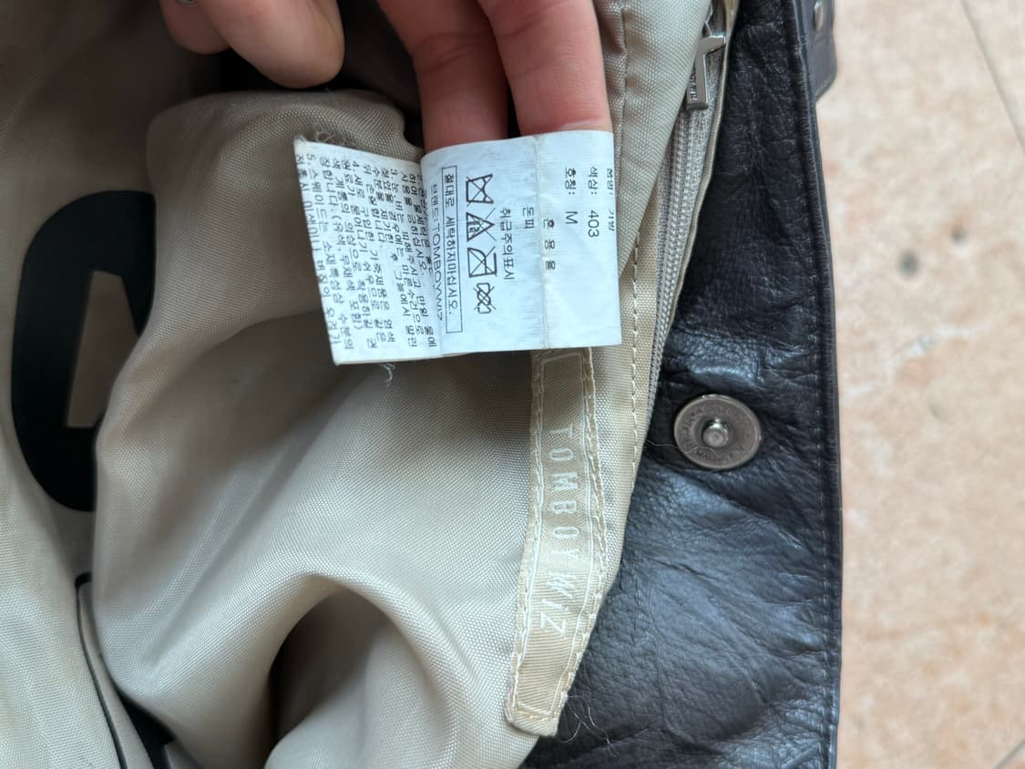 톰보이 빈티지 스터드 브라운 가죽 숄더백  상품이미지7