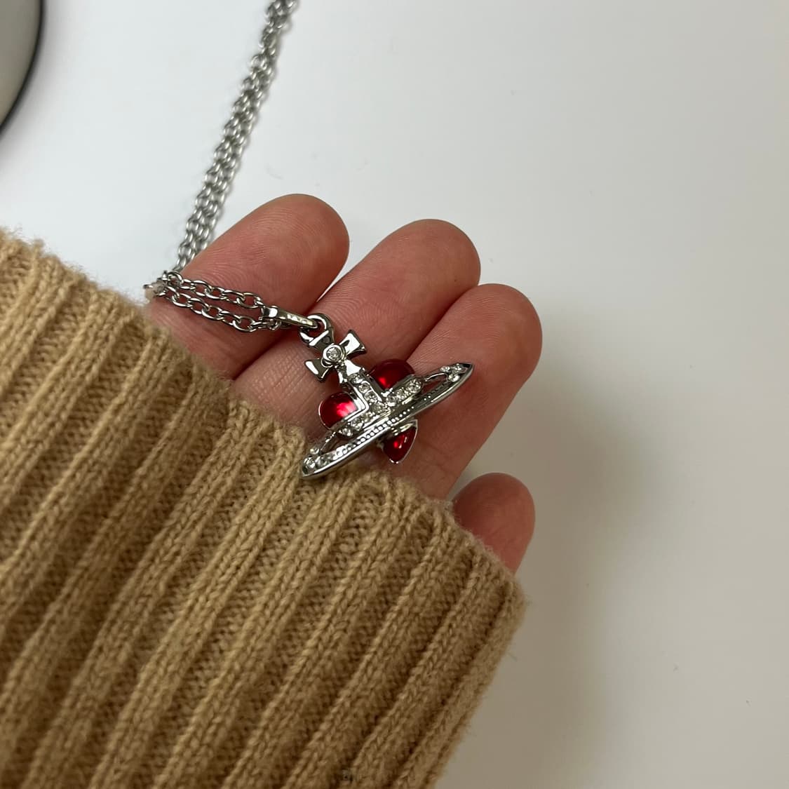 비비안웨스트우드 디아망떼 레드 목걸이 상품이미지9